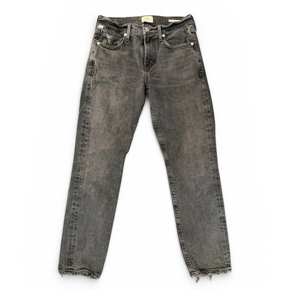 Citizens of Humanity Ella High Rise Relaxed Crop Jeans Size 25 Charcoal Gray